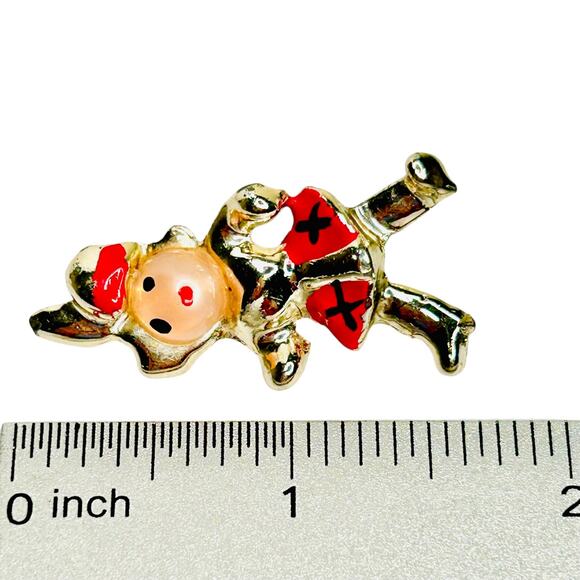 Vintage Scottish Lass Jelly Belly Brooch - Picture 4 of 4